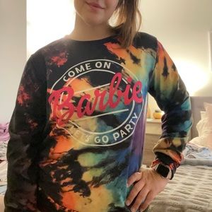 Bleach-dyed Barbie Sweatshirt